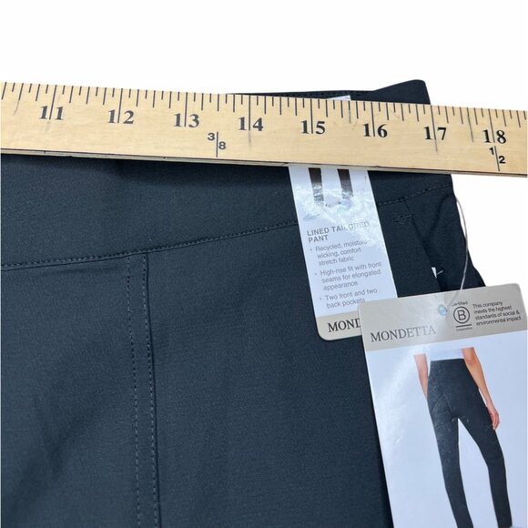 Mondetta Womens Black Lined Tailored Pants W/ Pockets Size 10 - Picture 11 of 15